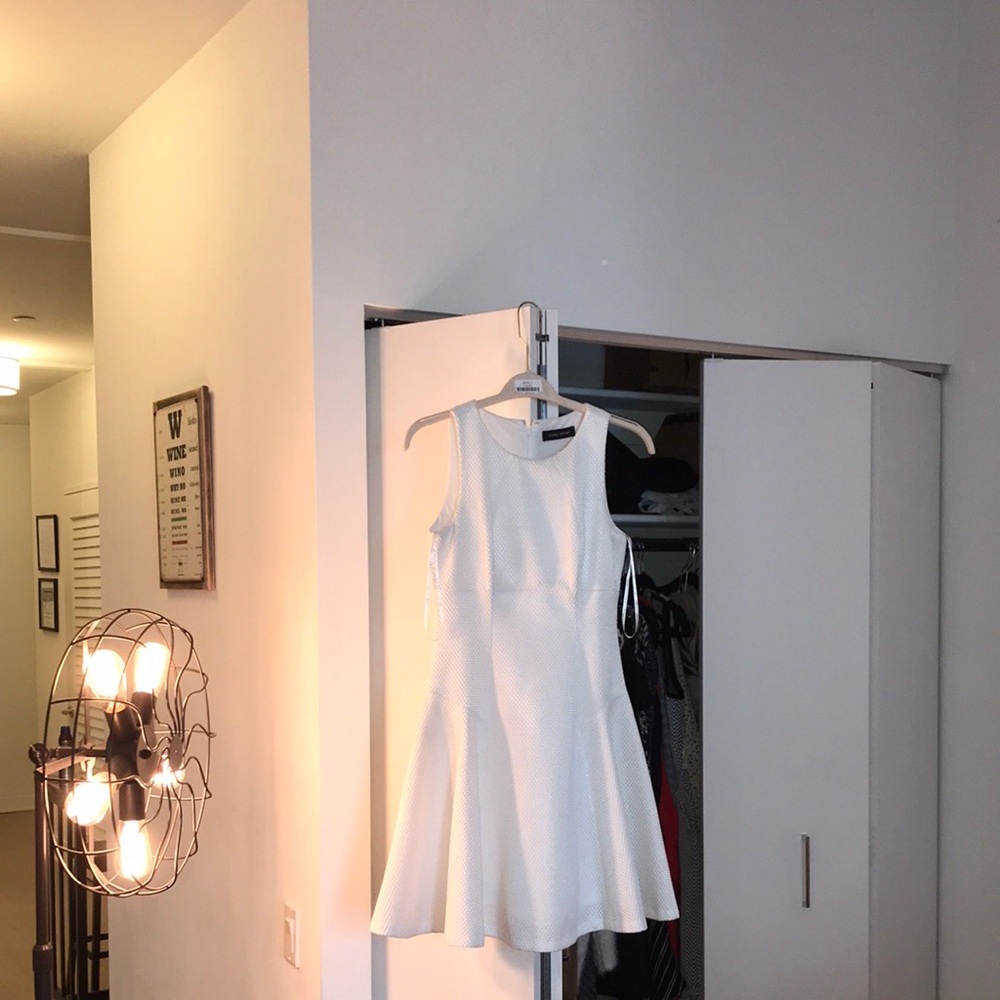 White flare dress